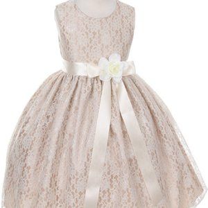 Flower Girl Dress Little Girls Big Girls Toddler Lace Dance Party Easter Dresses